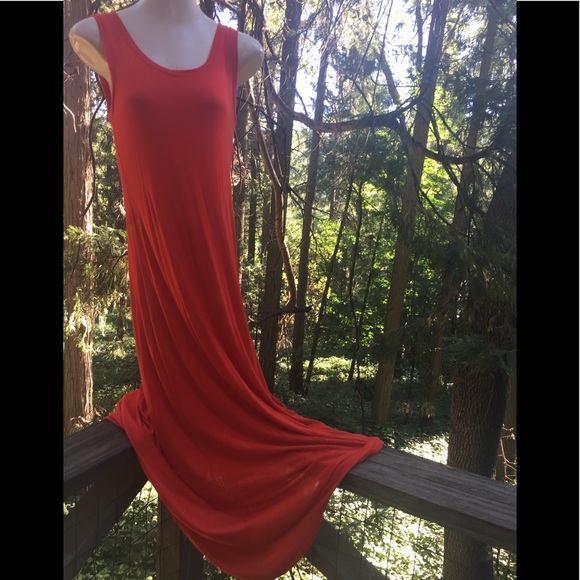 Walter Baker orange slip dress maxi.HP25 - Picture 1 of 5
